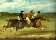 charles emile callande course de chevaux montes Sweden oil painting artist